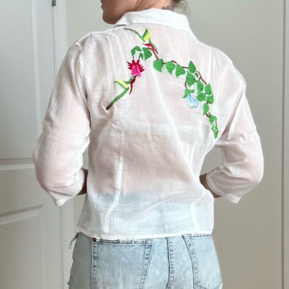 Cotton Embroidered Summer Shirt - Picture 6 of 10